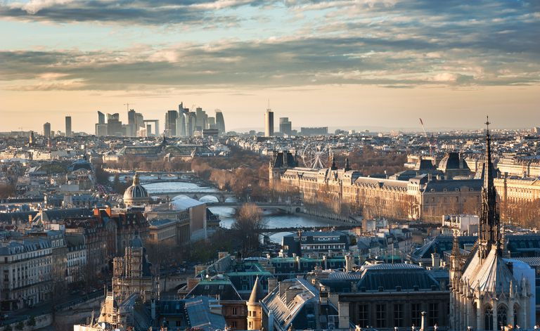 Paris skyline utsikt fra Notre-Dame