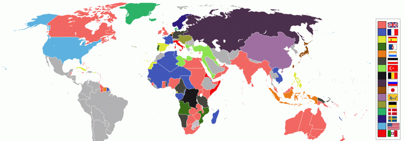 Carte des empires du monde en 1898