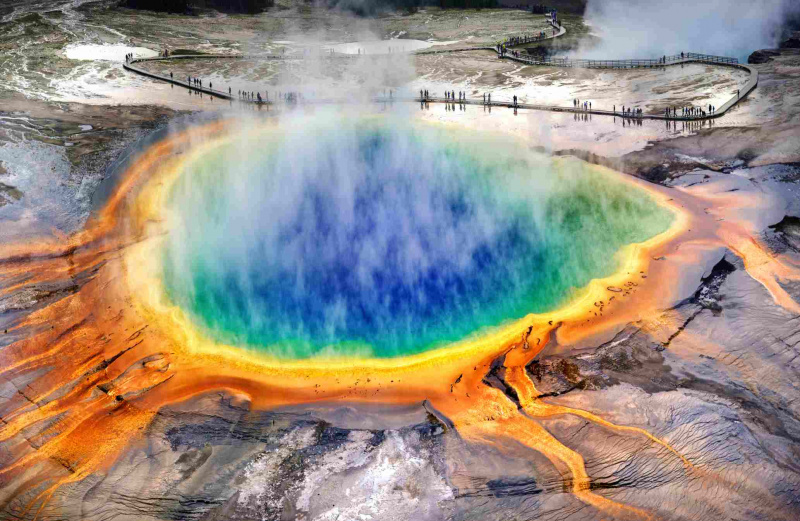 Grand Prismatic Spring, Midway Geyser, Yellowstone