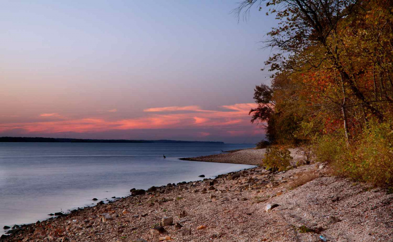 Lago Kentucky al anochecer