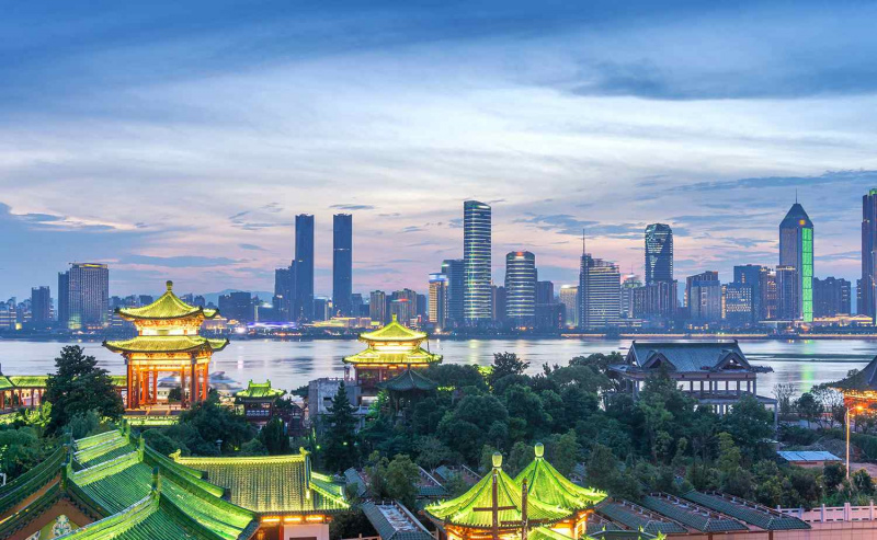 Veduta aerea della città cinese, Shenzhen