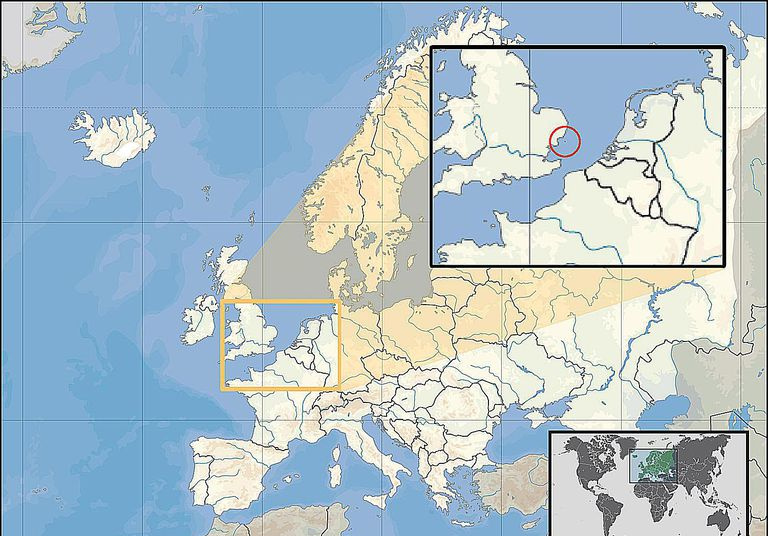 Mapa pokazująca Sealand