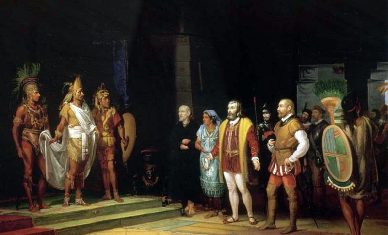 Montezuma und Cortes