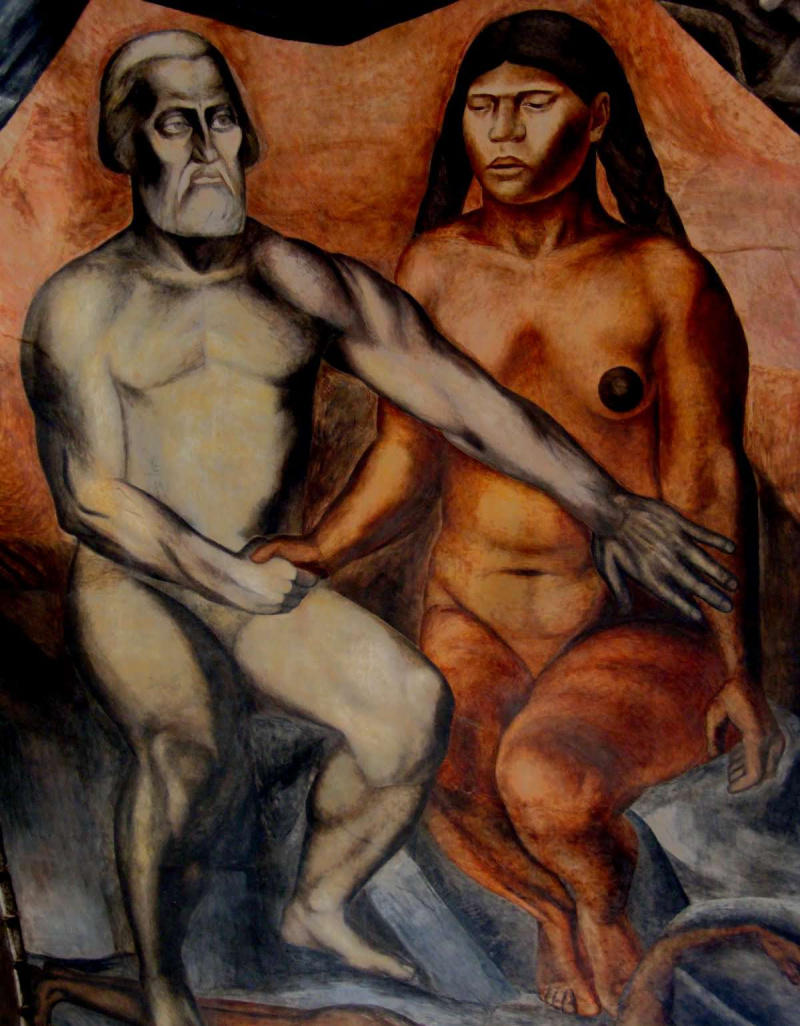Malinche und Cortes