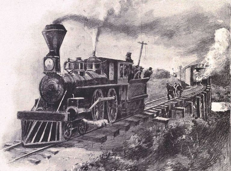 Gran persecución de locomotoras, 1862