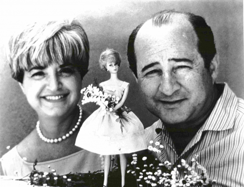 Ruth og Elliot Handler med Barbie-dukke