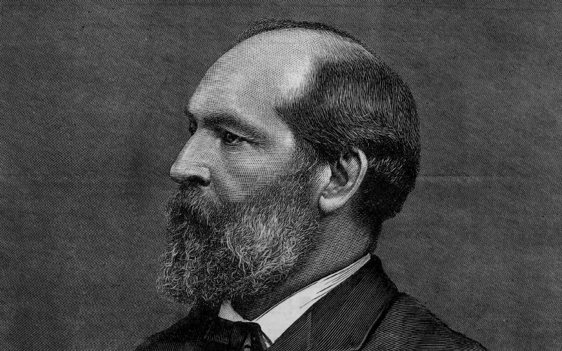 Grawerowany portret prezydenta Jamesa Garfielda
