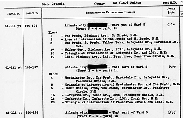 Opisy spisu powszechnego z 1940 r., Krajowa administracja archiwów i akt