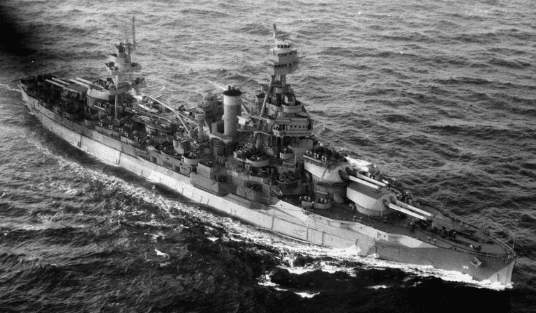 USS Texas (BB-35) während des Zweiten Weltkriegs