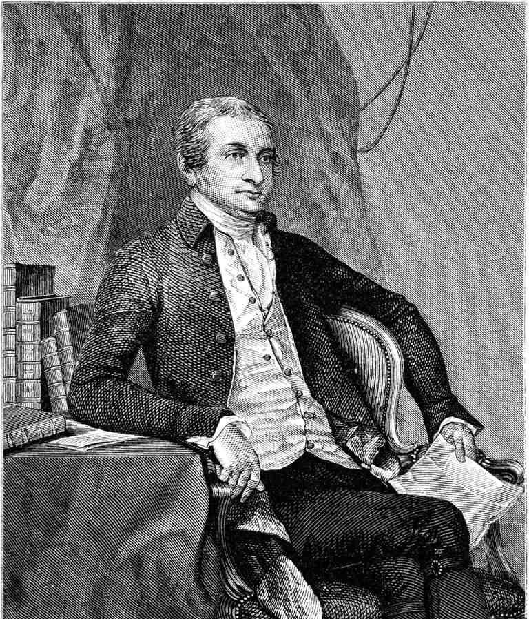 Illustrazione in bianco e nero di John Jay