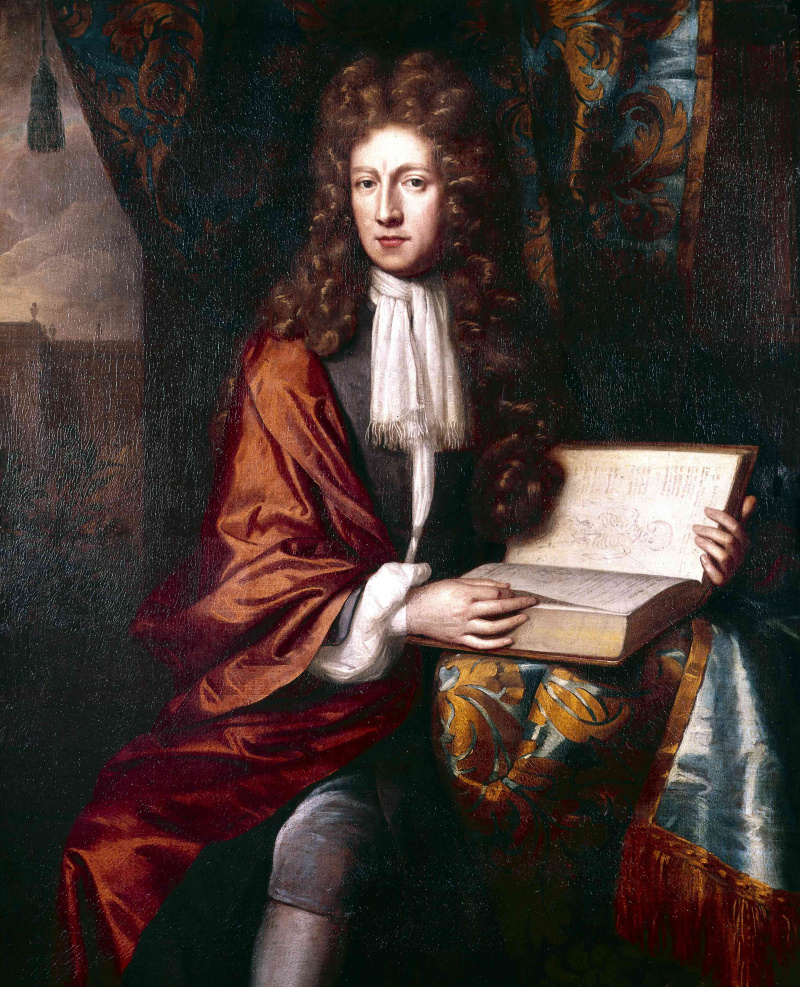 Farbporträt von Robert Boyle.