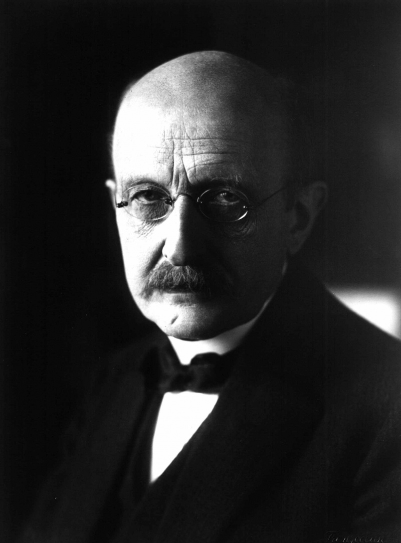 Schwarz-Weiß-Fotografie von Max Planck.