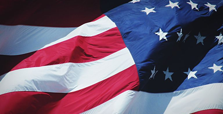 Close-up da bandeira americana