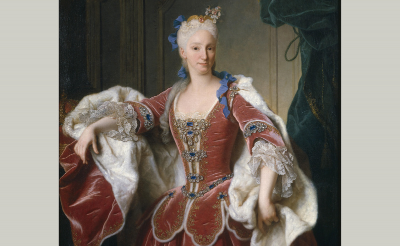 Elisabeth Farnese, reina de España, de un retrato de 1723 del artista Jean Ranc