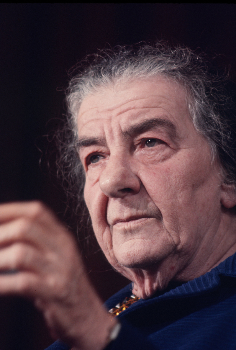 Golda Meir, Premier ministre israélien, en 1977.