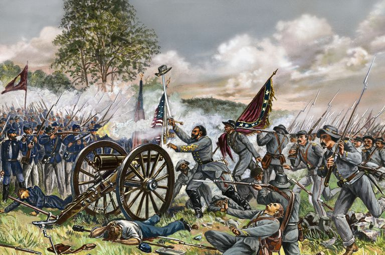 Illustration von General Lewis Armistead in der Schlacht von Gettysburg