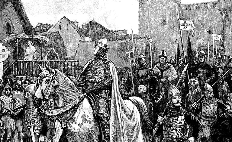 Wilhelm Zdobywca wkracza do Londynu ze swoimi oddziałami