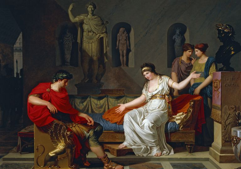 Rencontre entre Cléopâtre et Octave après la bataille d