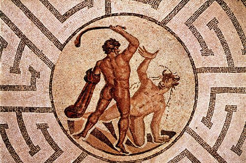 Thésée et la mosaïque du Minotaure