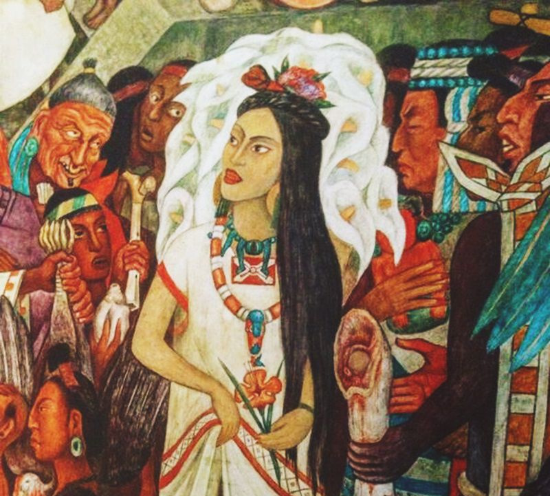 (Möglicherweise) Malinche, Wandbild von Diego Rivera