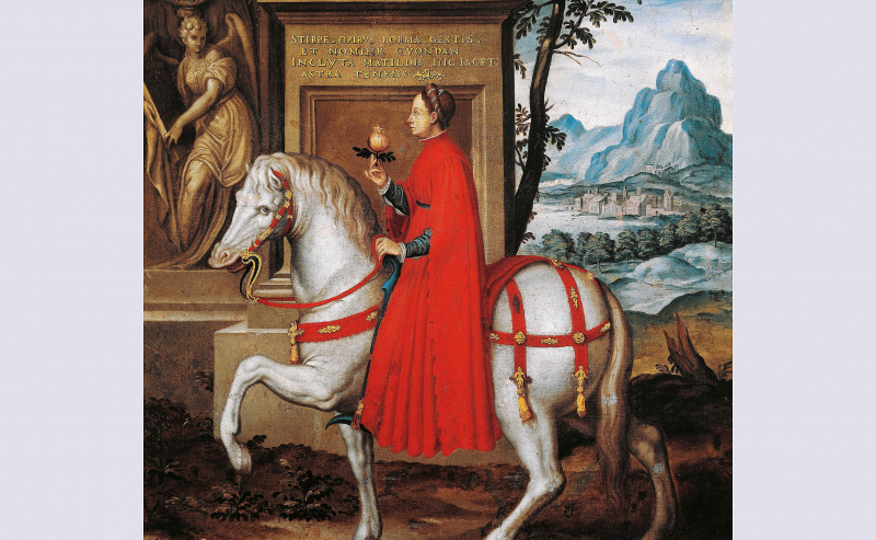 Matilda av Toscana til hest