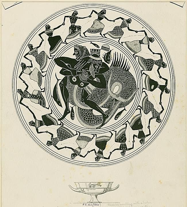 ID obrazu: 1623849 [Kylix przedstawiający Herkulesa walczącego z Trytonem.] (1894)