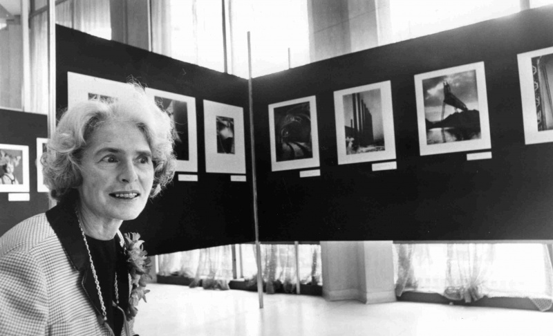 Amerykańska fotoreporterka Margaret Bourke-White na wystawie