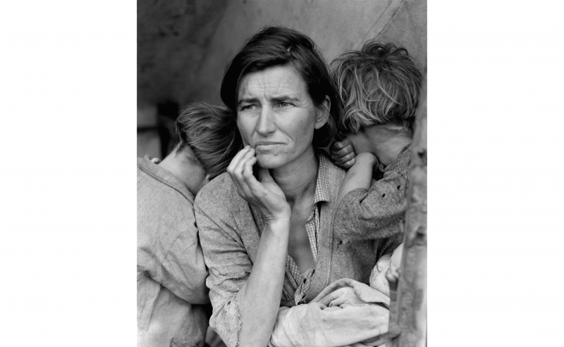 Matka migrująca autorstwa Dorothei Lange. Fotografia.