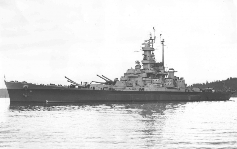 Cuirassé USS Alabama (BB-60) à Puget Sound.