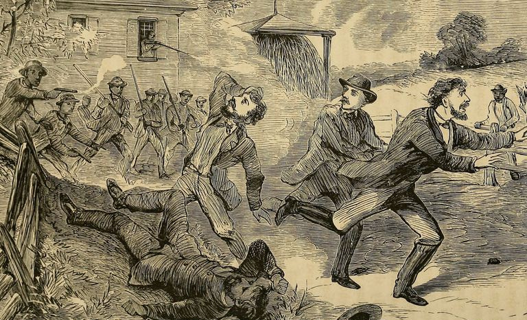 Ilustração gravada do motim de Christiana