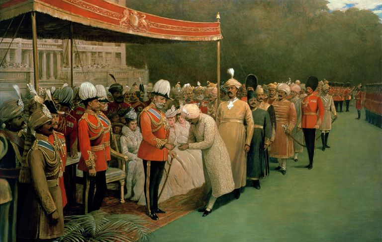 Edward VII odbiera maharadżów i dygnitarzy przed koronacją