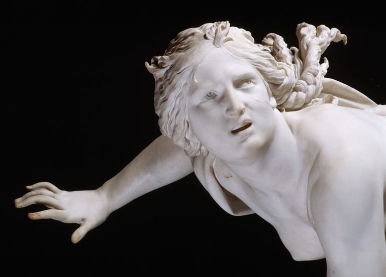 Szczegół posągu przedstawiający Persefonę z gwałtu na Persefonie autorstwa Gian Lorenzo Bernini