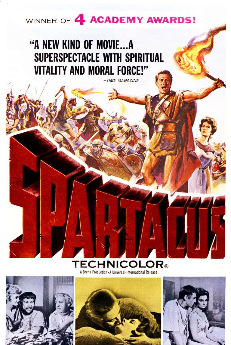 Plakat filmowy z 1960 roku dla Spartakusa
