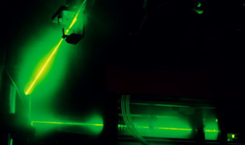 Argonlaser emittierende Gase im Testlabor