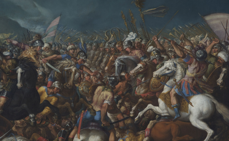 Der Kampf zwischen Scipio Africanus und Hannibal, c. 1616-1618. Künstler: Cesari, Bernardino (1565-1621)