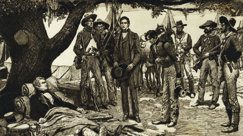 Santa Anna presentata a Sam Houston