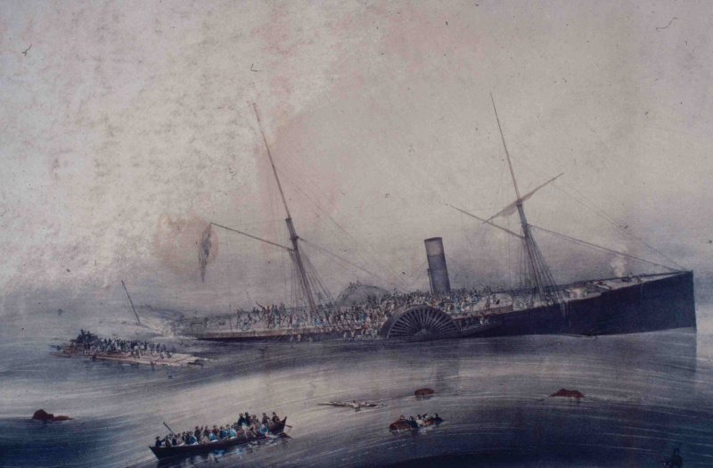 ilustração do naufrágio do SS Arctic