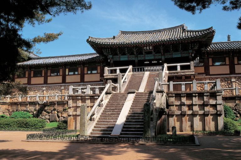 風光明媚な, 伝統, 風景, 寺院, 韓国, 新羅統一王国, 建設
