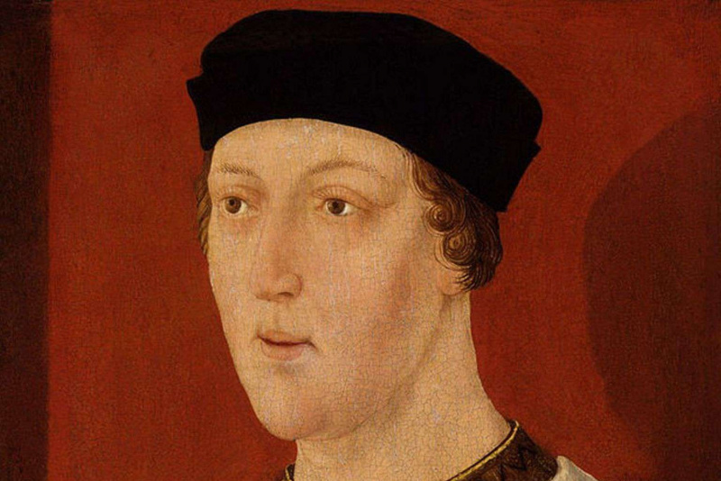 Portret króla Anglii Henryka VI w czarnym kapeluszu.