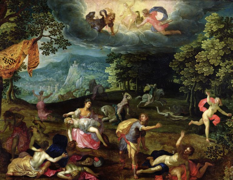 Gemälde der Bestrafung von Niobe
