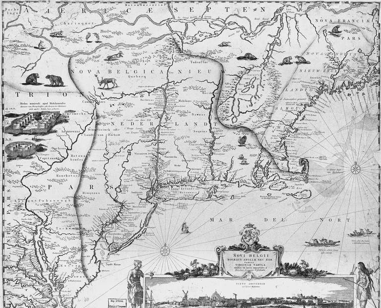 XVII-wieczna mapa Nowej Anglii