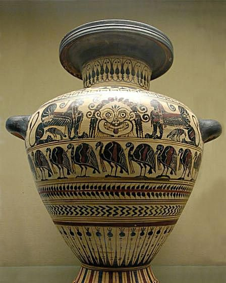Laconische zwartfigurige hydria met een gorgon