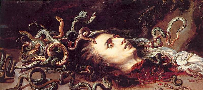 Medusa - Hoofd van Medusa, door Rubens (ca. 1618).