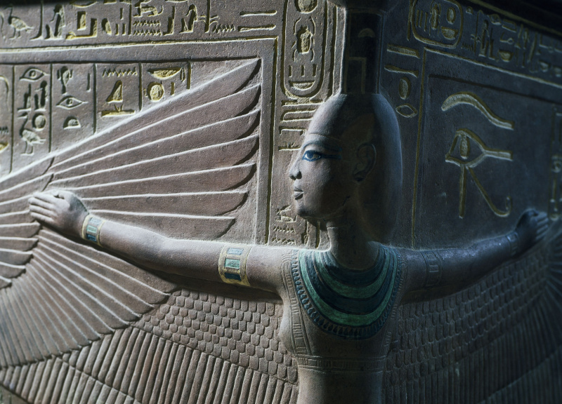 Représentation hiéroglyphique de la déesse Nephthys.
