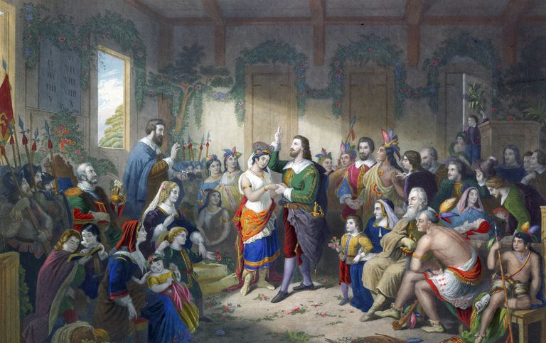 Matrimonio di John Rolfe e Pocahontas, 1855