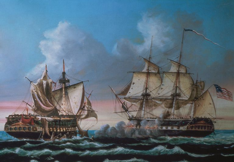 Seeschlacht zwischen der USS Constitution und der HMS Guerriere, 19. August 1812