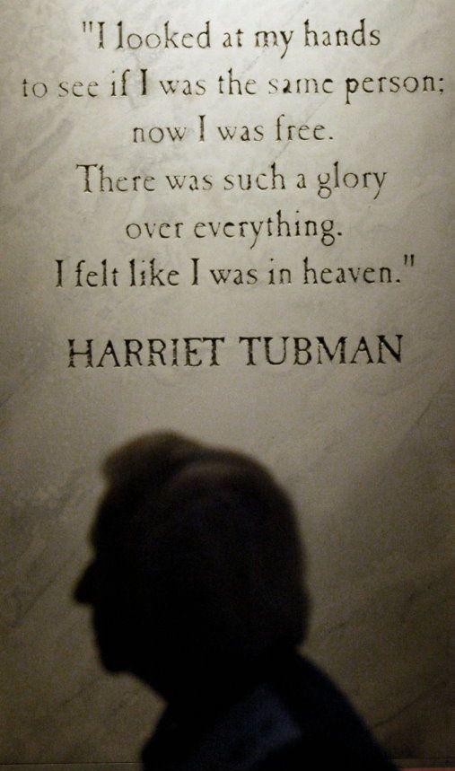 Cytat Harriet Tubman w Centrum Wolności kolei podziemnej w Cincinnati