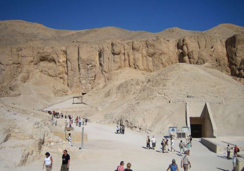 Tumba de Tutankamón en el Valle de los Reyes, Luxor, Cisjordania, Egipto, mayo de 2005