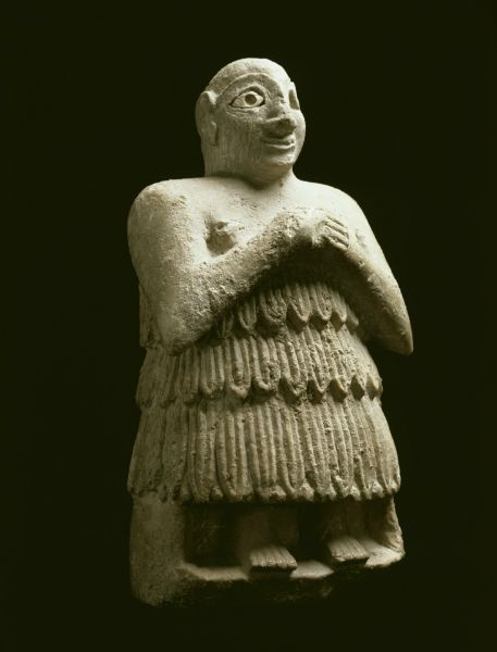 Figura di un sumero, arte mesopotamica