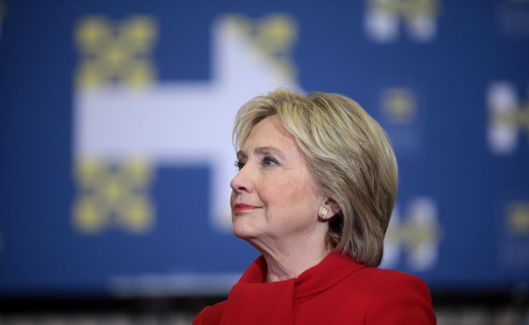 2016年の大統領選挙中のヒラリー・クリントン.
